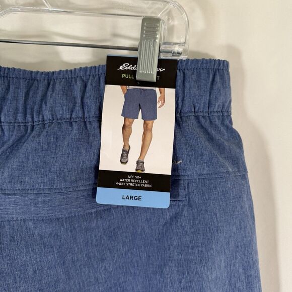 New Eddie Bauer Shorts Men's Large Blue Drawstring Pull On Pockets Athletic - Picture 8 of 9